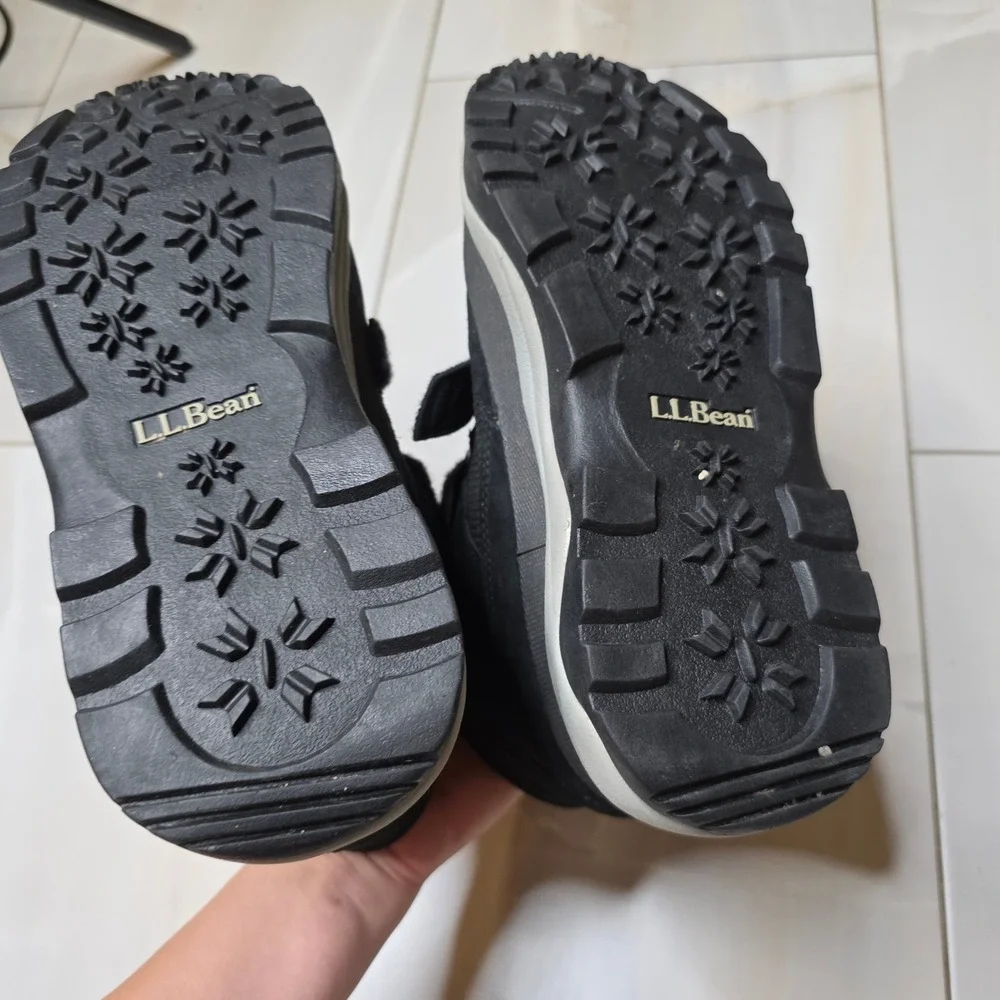 LL Bean‎ Womens Black Primaloft Insulated Snow Boots Hook Loop 0MR94 04 Size 8.5